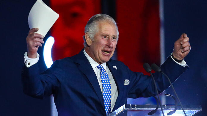 Prinz Charles bei einer Rede während des 70. Thronjubiläums der Queen