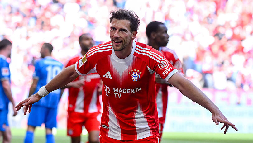 Hatte beste Laune am Samstagnachmittag gegen den 1. FC Heidenheim: Leon Goretzka.