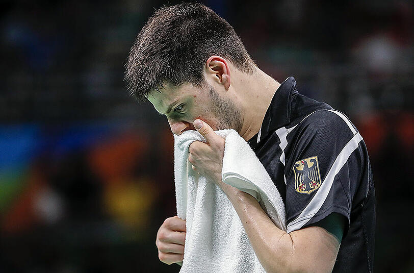 Aus der Traum: Dimitrij Ovtcharov ist beim Tischtennis-Einzel ausgeschieden.