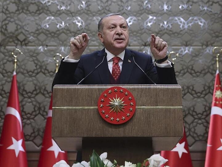 Präsident Erdogan bei einer Rede in Ankara.