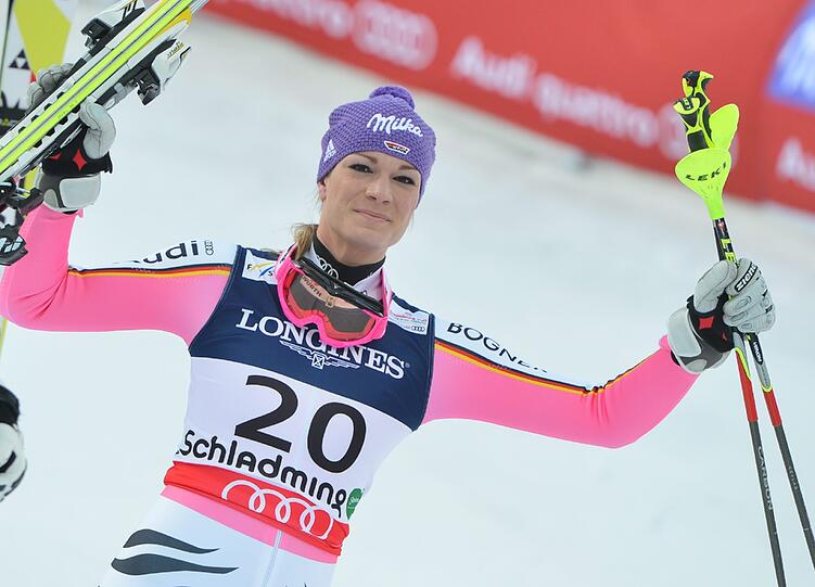 Höfl-Riesch gewinnt Gold in Super-Kombination bei Ski-WM. Die Jubel-Bilder