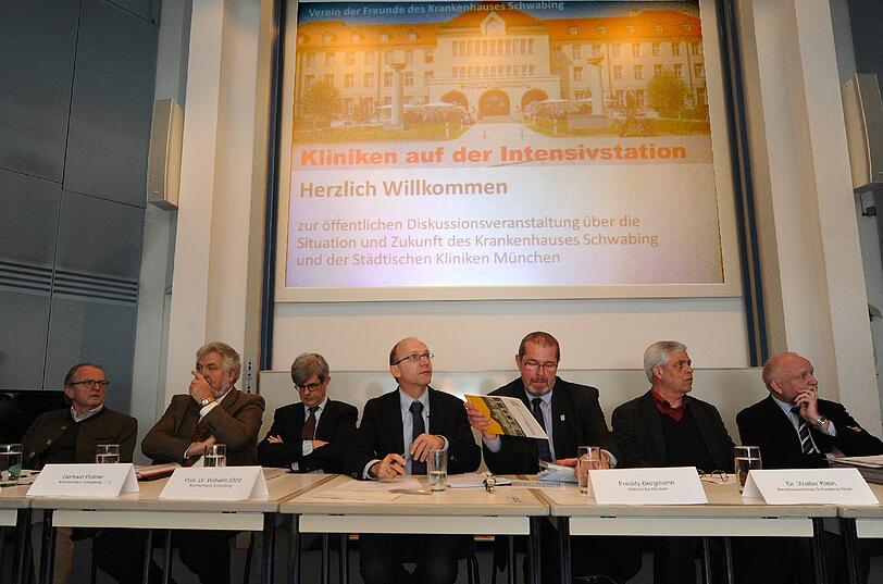 "Kliniken auf der Intensivstation" - das Motto der Diskussion mit Kliniken-Geschäftsführer Freddy Bergmann (3. v. r.).