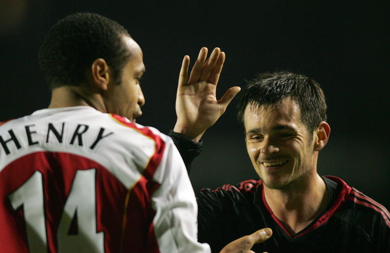 Thierry Henry und Willy Sagnol. Beim Rückspiel in England erzielte Henry zwar die 1:0 Führung für Arsenal...
