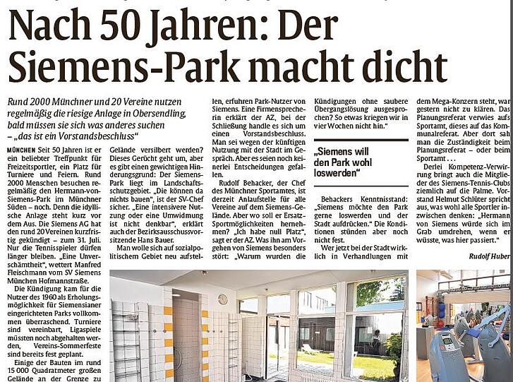 So berichtete die Abendzeitung im Mai 2011 über die geplante Schließung.