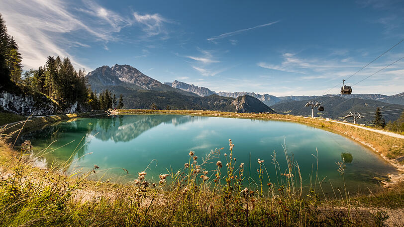 Traumhafter Rastplatz: der Speicherteich an der Mittelstation.