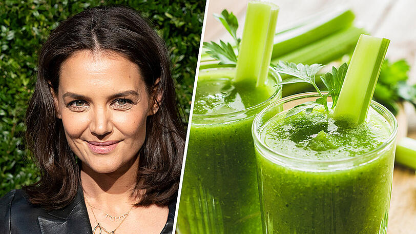 Katie Holmes macht kein Geheimnis daraus, dass sie Fan von Selleriesaft ist