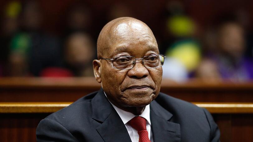 Jacob Zuma, Südafrikas Ex-Präsident, während seiner Verhandlung vor Gericht.
