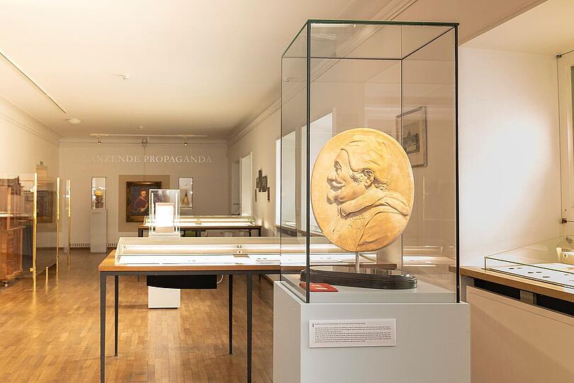 Der Blick in die Sonderausstellung in der Münzsammlung.
