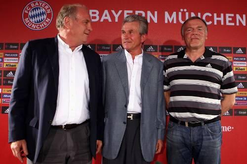 Bayerns Retro-Gang: Uli Hoeneß (57), Jupp Heynckes (wird am Samstag 64) und Hermann Gerland (54)