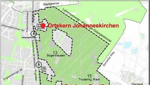 Auf diesem Areal im Nordosten, auf dem Hans Oberfranz Felder hat, sollen mal 30.000 Münchner leben. Auf diesem Areal im Nordosten, auf dem Hans Oberfranz Felder hat, sollen mal 30.000 Münchner leben.