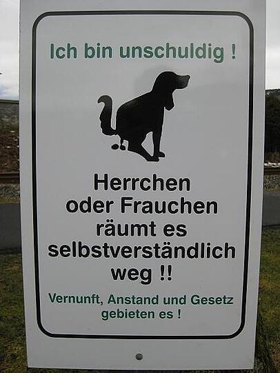 Auch ein solches Hinweisschild hat der Münchner gefordert.