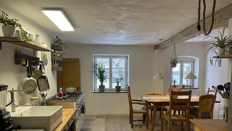 Von innen sieht das Bauernhaus in Ehekirchen so aus. Von innen sieht das Bauernhaus in Ehekirchen so aus.