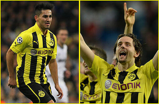 Ilkay Gündogan, Neven Subotic: 40 Prozent. Gündogan wirkt unterkühlt, nicht emotional. Subotic hatte zuletzt nicht seine Schreihals-Maske aus 2011 auf, die Arjen Robben so gut kennt.