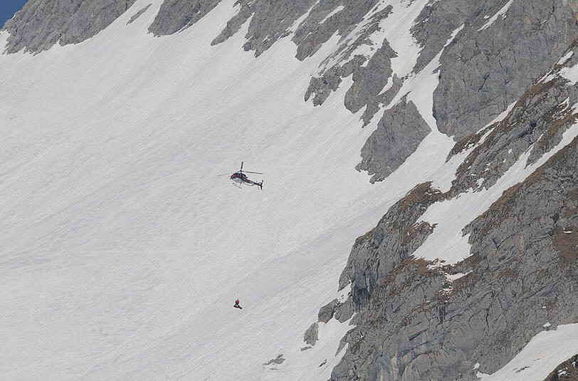 Vater und Sohn sterben bei einem Bergdrama im "Wilden Kaiser". Die Bilder von der Unfallstelle und dem Rettungseinsatz.