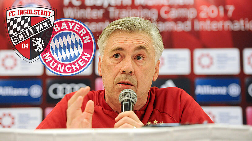 Bayern-Trainer Carlo Ancelotti spricht vor dem Duell gegen Ingolstadt in der Pressekonferenz.