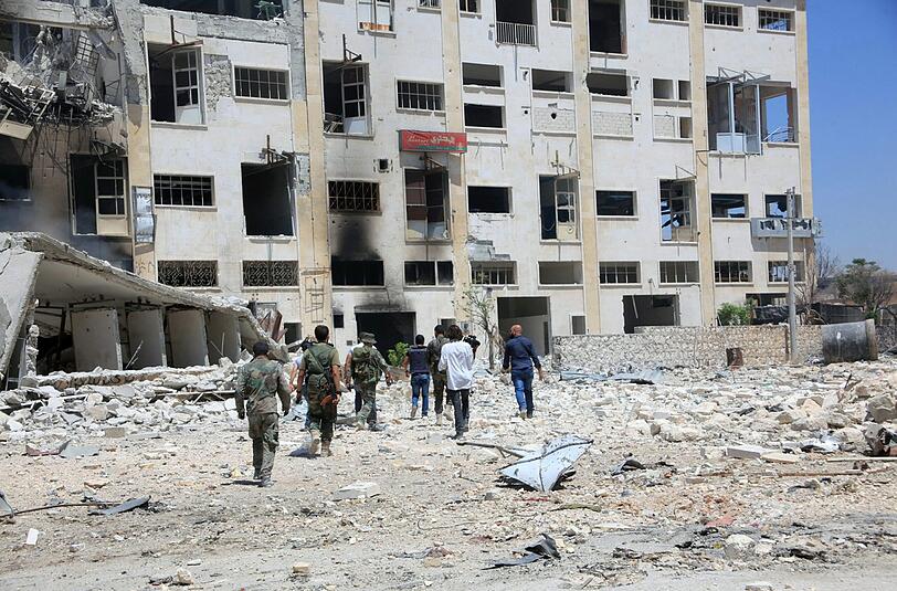 Die stark umkämpfte Stadt Aleppo liegt in Trümmern. Sie war einst ein blühendes Handelszentrum. Foto: Sana Handout/Archiv