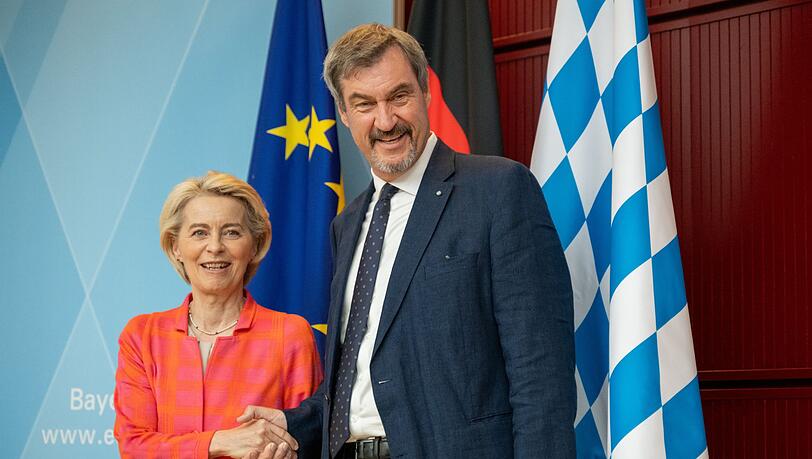 Bayerns Ministerpräsident Markus Söder (CSU) hat bei seinem Treffen mit EU-Kommissionspräsidentin Ursula von der Leyen (CDU) in Brüssel eine Fülle von Wünschen und Forderungen im Gepäck.
