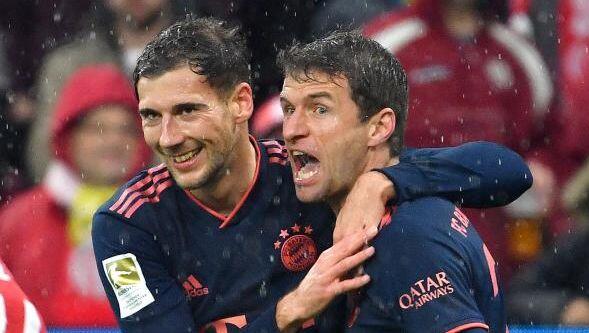 Thomas Müller (r) und Leon Goretzka vom FC Bayern Thomas Müller (r) und Leon Goretzka vom FC Bayern
