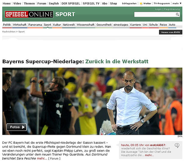 Das schreiben die deutschen Medien über den 4:2-Erfolg des BVB im Supercup.