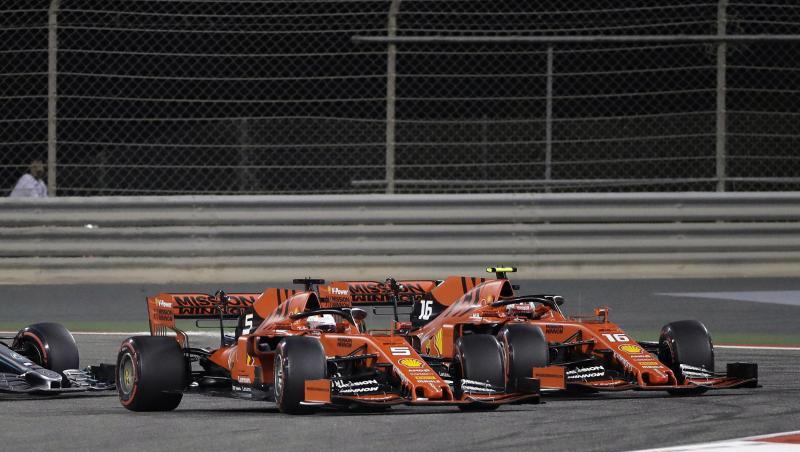 Beim Rennen in Bahrain hatte Charles Leclerc ferrariintern vor Sebastian Vettel (5,M) die Nase vorn. Beim Rennen in Bahrain hatte Charles Leclerc ferrariintern vor Sebastian Vettel (5,M) die Nase vorn.