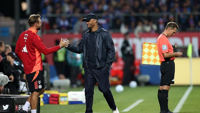 Kommt gut an - bei Team und Staff: FC-Bayern-Trainer Vincent Kompany.