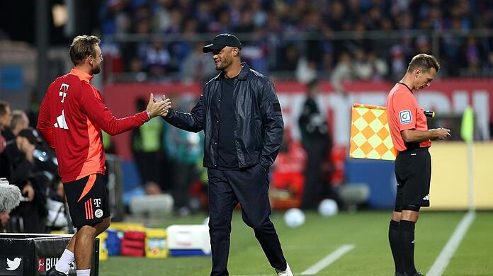 Kommt gut an - bei Team und Staff: FC-Bayern-Trainer Vincent Kompany.