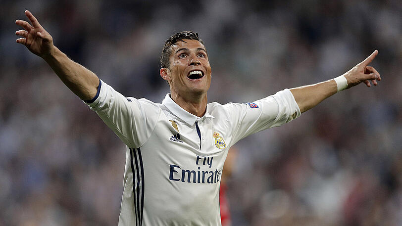 Cristiano Ronaldo erzielte in den beiden Viertelfinal-Spielen der Champions League gegen den FC Bayern fünf der insgesamt sechs Treffer von Real Madrid.