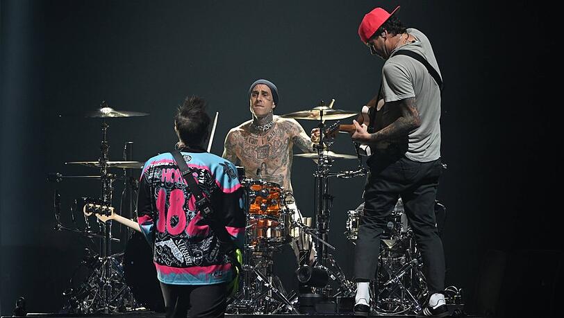 Travis Barker auf Tour mit Blink-182, hier bei einem Auftritt im Juli.