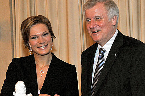 Maria Riesch und Horst Seehofer