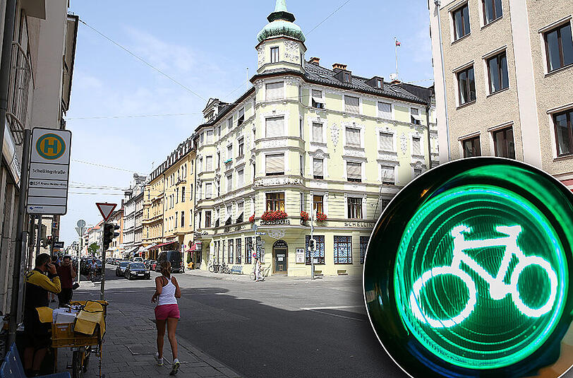 In der Schellingstraße soll die grüne Welle für Radler getest werden. (Archivbild)