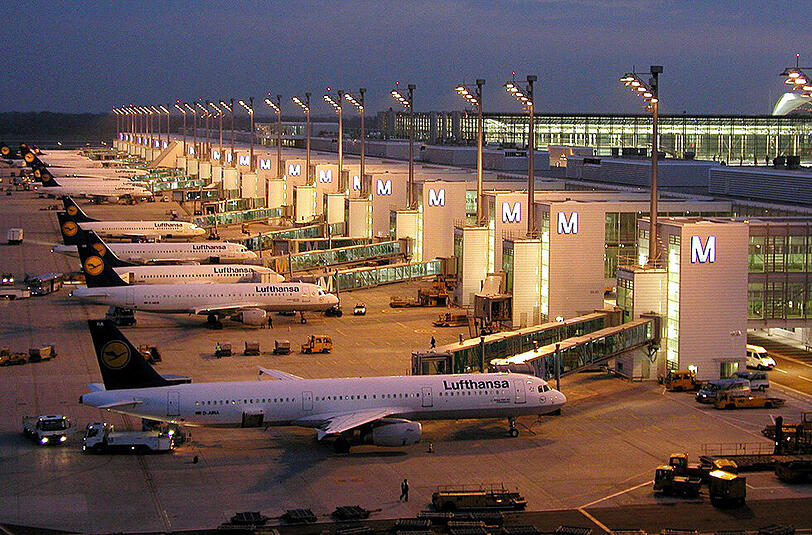 Terminal 2 des Münchner Flughafens: Fest in der Hand der Lufthansa.