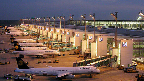 Terminal 2 des Münchner Flughafens: Fest in der Hand der Lufthansa.