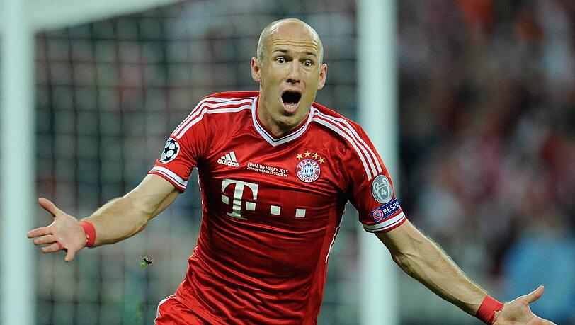 Arjen Robben nach seinem Siegtor im Champions-League-Finale. Arjen Robben nach seinem Siegtor im Champions-League-Finale.