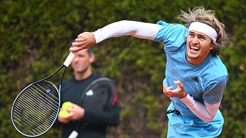 Alexander Zverev beim Training in München.