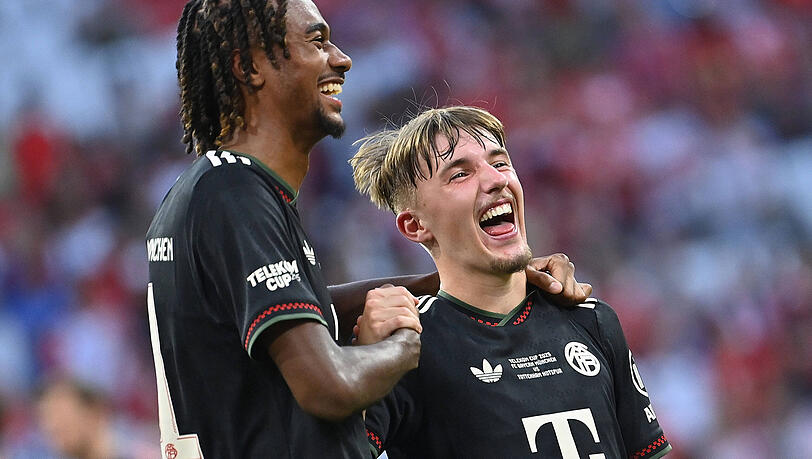 Die Talente Jonah Kusi-Asare (li.) und Lennart Karl treffen beide gegen Tottenham.