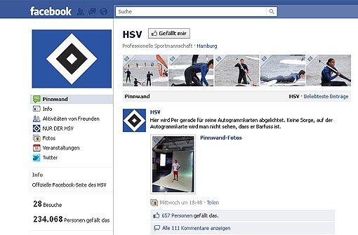 Platz 5 mit 235.291 Facebook-Fans: Hamburger SV