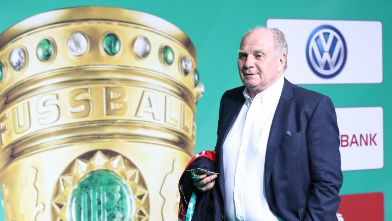 Bayerns Präsident Uli Hoeneß vor dem DFB-Pokalspiel. Foto: Christian Charisius/Archivbild Bayerns Präsident Uli Hoeneß vor dem DFB-Pokalspiel. Foto: Christian Charisius/Archivbild