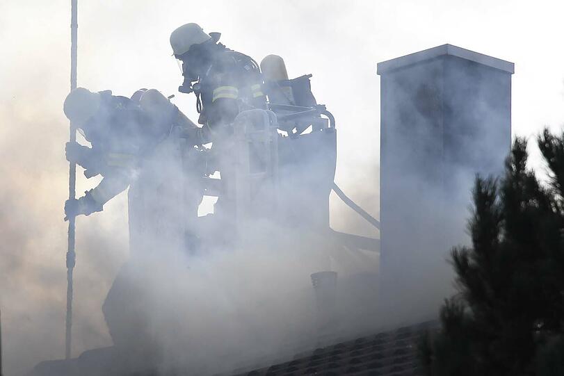 Bilder vom Feuerwehreinsatz in Perlach.