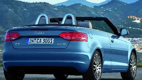 Elegante Linie dank platzsparendem Stoffverdeck: Unter der Kofferraum-Haube des Audi A3 Cabrio ist ordentlich Platz. Elegante Linie dank platzsparendem Stoffverdeck: Unter der Kofferraum-Haube des Audi A3 Cabrio ist ordentlich Platz.