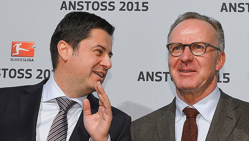 DFL-Chef Christian Seifert und Karl-Heinz Rummenigge beim Neujahrsempfang der DFL 2015 DFL-Chef Christian Seifert und Karl-Heinz Rummenigge beim Neujahrsempfang der DFL 2015