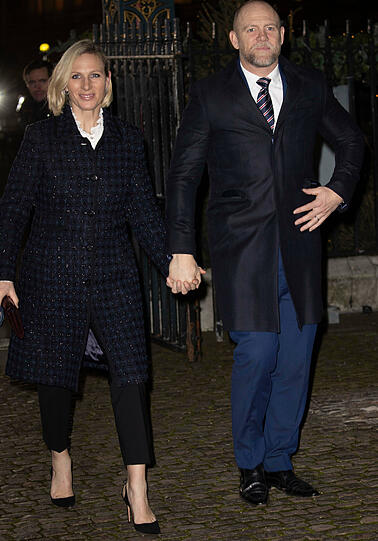 In dunklen Farben: Williams Cousine Zara Tindall und Ehemann Mike.