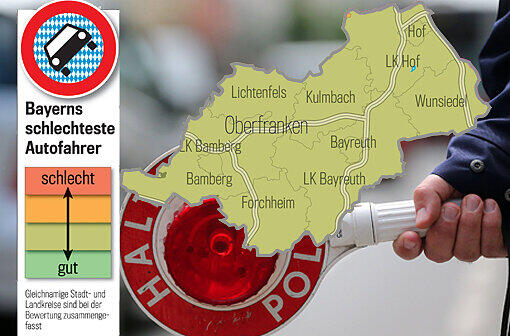 Rot, gelb oder grün? Eine Übersicht über das vermeintliche Können der bayerischen Autofahrer.