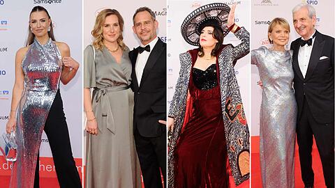 Die Promis schreiten beim Deutschen Filmball in München gut gelaunt über den roten Teppich.