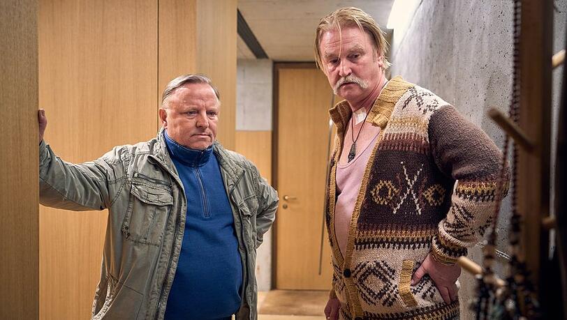 "Tatort: Der Mann, der in den Dschungel fiel": Die ehemaligen Schulkameraden Frank Thiel (Axel Prahl, l.) und Hotte Koslowski (Detlev Buck).