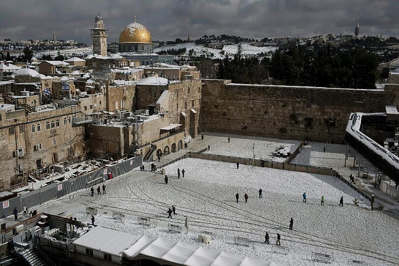 Schneesturm in Israel - Die Bilder