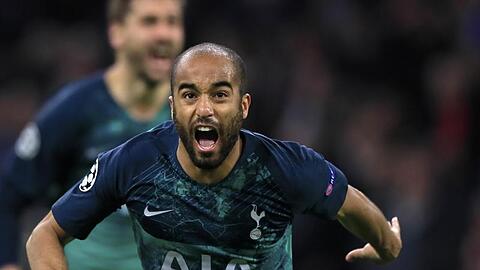 Lucas Moura feiert seinen dritten Treffer zum 3:2-Sieg und dem Finaleinzug von Tottenham.