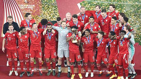 Bayerns Sextuple-Sieger von 2020/21.