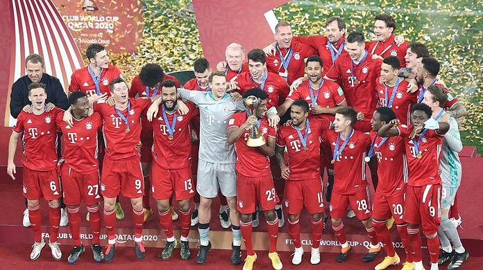 Bayerns Sextuple-Sieger von 2020/21.