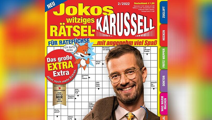 Joko Winterscheidt ist endlich auf seinem eigenen Rätselheft verewigt.