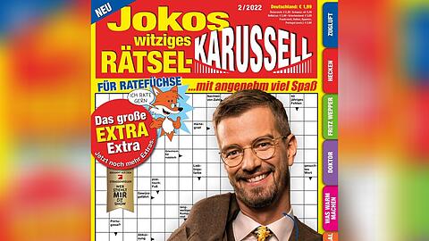 Joko Winterscheidt ist endlich auf seinem eigenen Rätselheft verewigt.